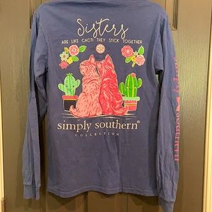 Simply Southern Blue Women’s small long sleeve shirt
